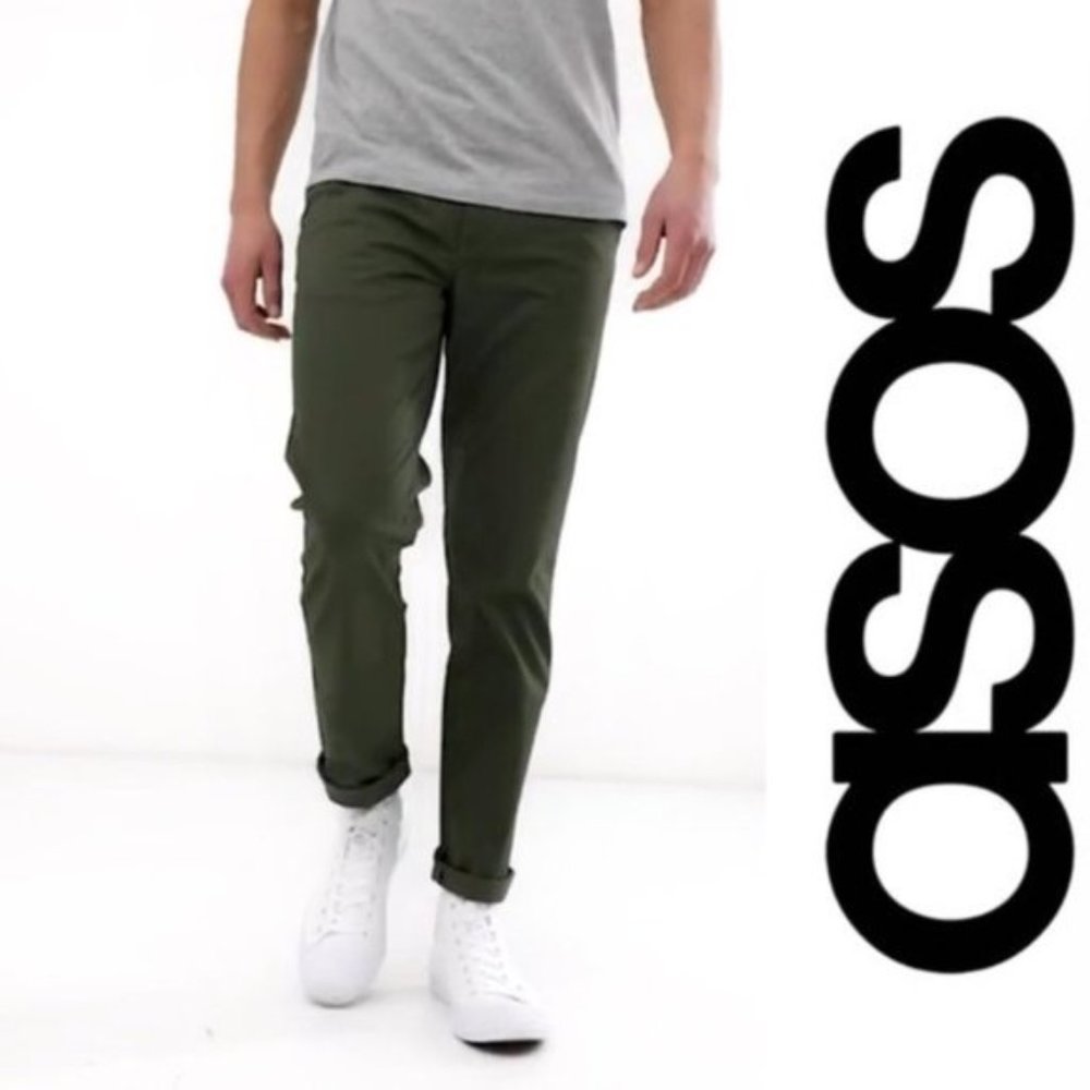 ASOS Green Chino Pants SZ 34x32